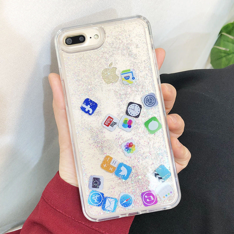 Compatible with Apple , Snowflakes Sands Mobile Shell Christmas