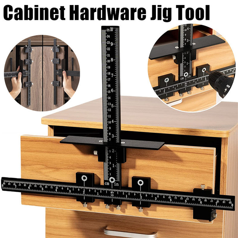 Cabinet Hardware Jig Aluminum Alloy Adjustable Template For