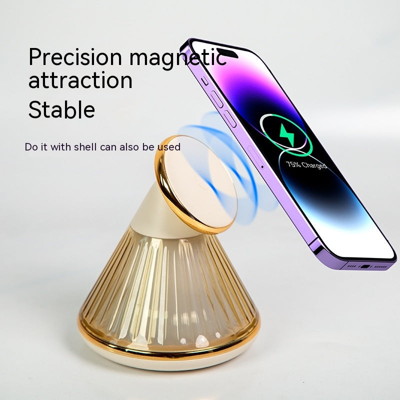 Night Table Lamp 15W Wireless Charger Magnetic Fast Wireless Seat