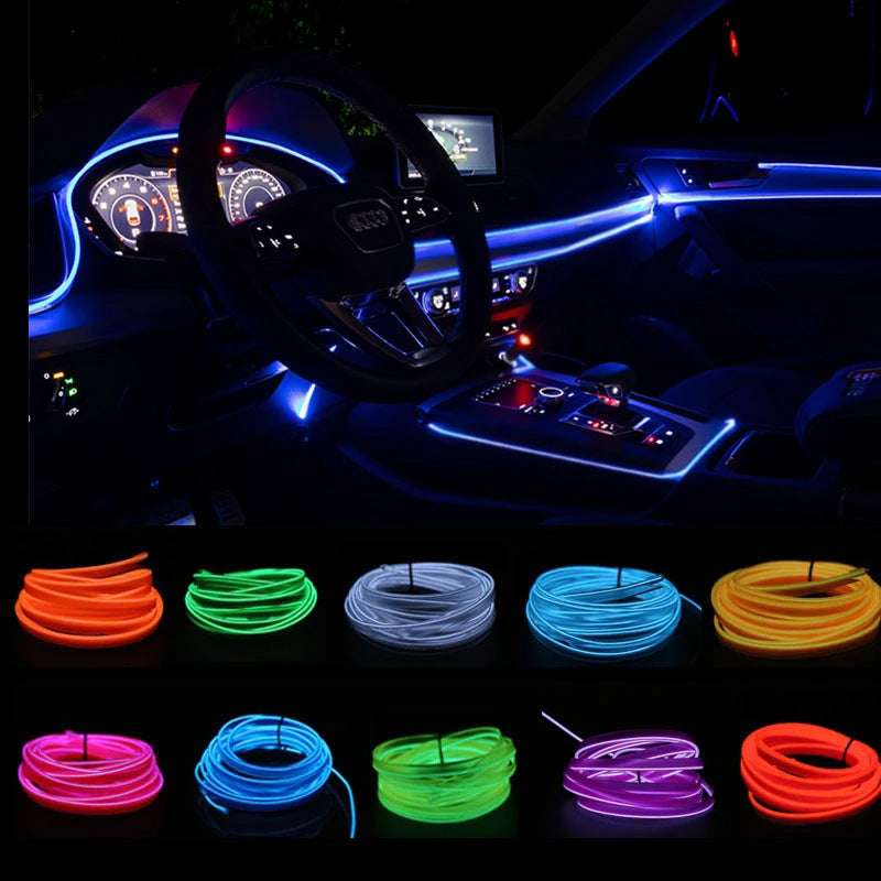 Car Led Decoration Cold Light Interior Change Strip USB Car Atmosphere Light Lamp Line